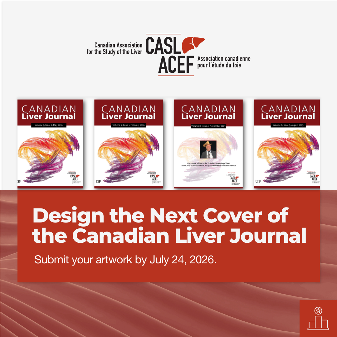 Red background with the logo of the Canadian Liver Journal
